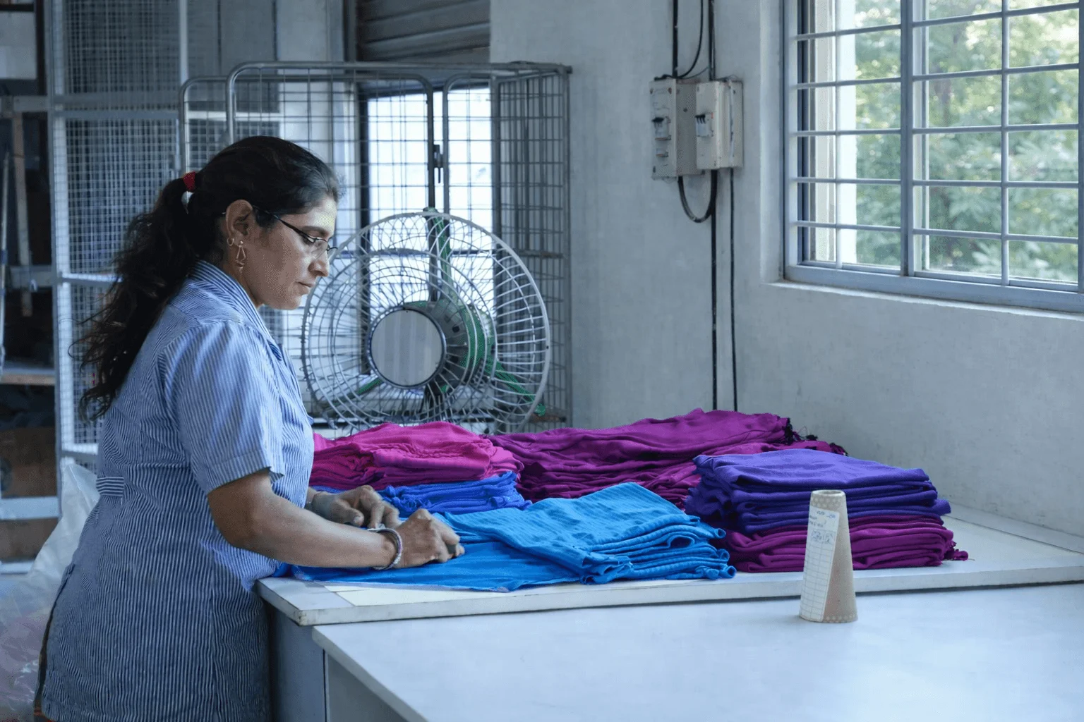 CAMORYN fabric inspection and cutting